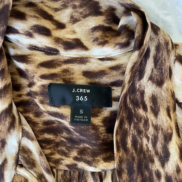 J.crew 365 leopard front tie blouse - Picture 8 of 9